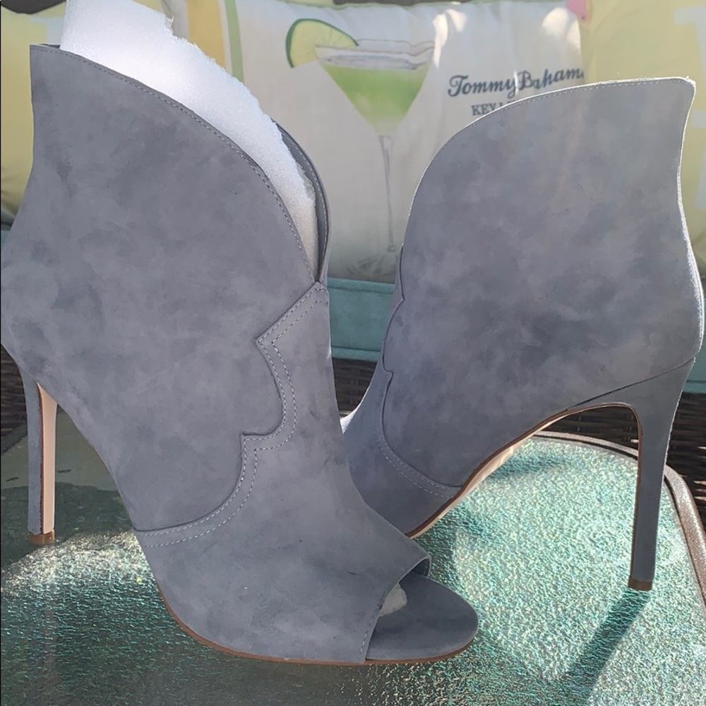 NWOT- Jessica Simpson Blue Suede Bootie